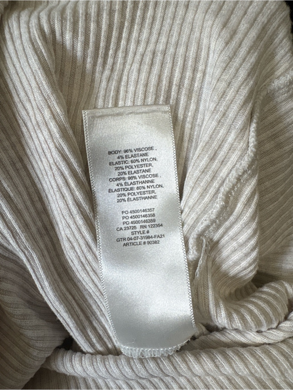 Wilfred Cream Ribbed Midi Skirt - Picture 5 of 5